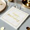 50 Pack Gold Foil Happy Anniversary Cocktail Napkins (Metallic Gold) 5" x 5"